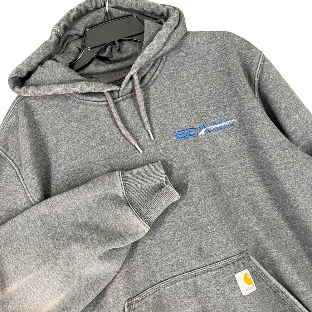 Carhartt Hoodie Original Fit Midweight Workwear Sweatshirt‎ Grey L Mens